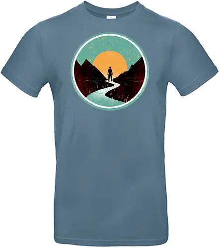 The wanderer - nature, summer, camping, outdoors, poetic, simple design - Standard T-Shirt