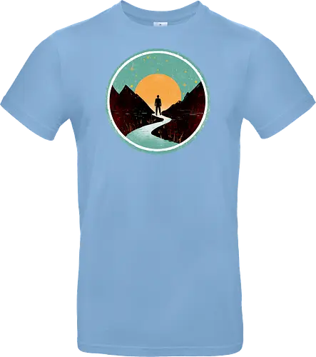 The wanderer - nature, summer, camping, outdoors, poetic, simple design - Standard T-Shirt