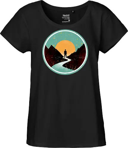 The wanderer - nature, summer, camping, outdoors, poetic, simple design - Fairtrade Girl Shirt