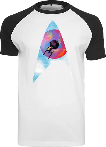 Galactic travellers - scifi, science fiction, kharmazero, artistic, movie, television, pop culture, space - Raglan T-Shirt