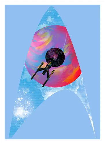 Galactic travellers - scifi, science fiction, kharmazero, artistic, movie, television, pop culture, space - Artprint