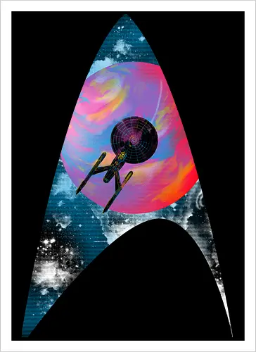 Galactic travellers - scifi, science fiction, kharmazero, artistic, movie, television, pop culture, space - Artprint