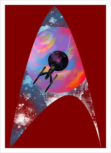 Galactic travellers - scifi, science fiction, kharmazero, artistic, movie, television, pop culture, space - Artprint