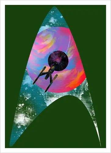 Galactic travellers - scifi, science fiction, kharmazero, artistic, movie, television, pop culture, space - Artprint