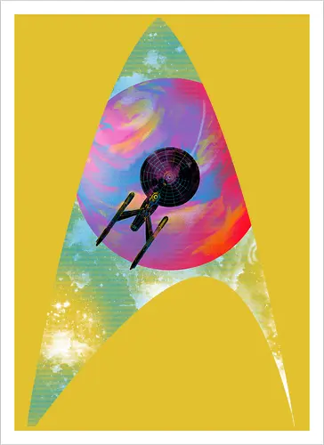 Galactic travellers - scifi, science fiction, kharmazero, artistic, movie, television, pop culture, space - Artprint