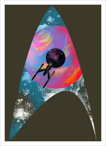 Galactic travellers - scifi, science fiction, kharmazero, artistic, movie, television, pop culture, space - Artprint