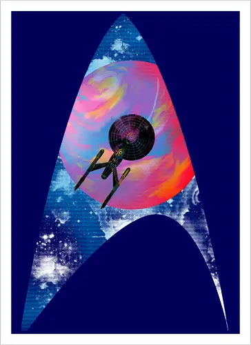 Galactic travellers - scifi, science fiction, kharmazero, artistic, movie, television, pop culture, space - Artprint