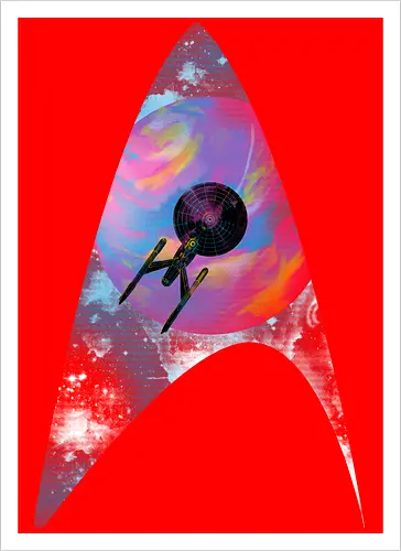 Galactic travellers - scifi, science fiction, kharmazero, artistic, movie, television, pop culture, space - Artprint