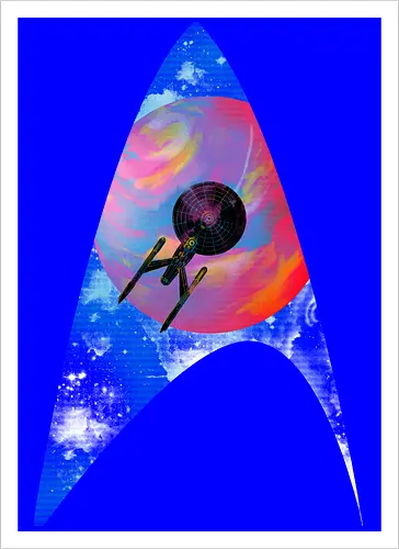 Galactic travellers - scifi, science fiction, kharmazero, artistic, movie, television, pop culture, space - Artprint