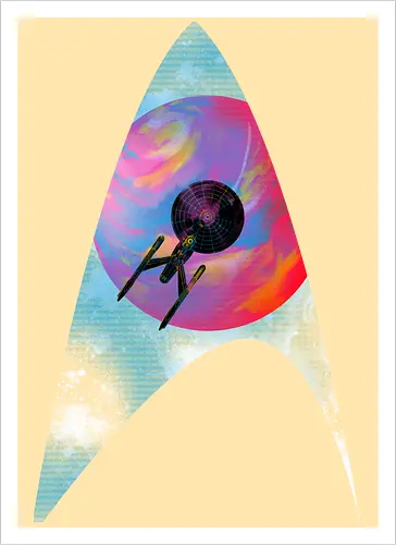 Galactic travellers - scifi, science fiction, kharmazero, artistic, movie, television, pop culture, space - Artprint