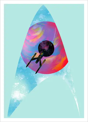 Galactic travellers - scifi, science fiction, kharmazero, artistic, movie, television, pop culture, space - Artprint