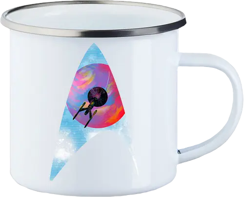 Galactic travellers - scifi, science fiction, kharmazero, artistic, movie, television, pop culture, space - Enamel Mug