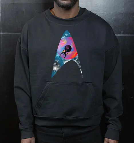 Galactic travellers - scifi, science fiction, kharmazero, artistic, movie, television, pop culture, space - Cropped Sweatshirt