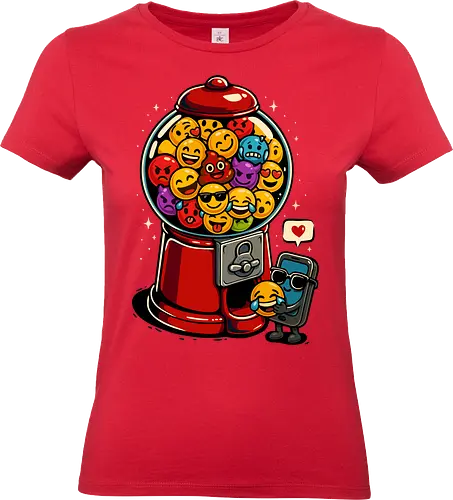 Kaugummi-Emojis - aesthetic, awesome, candy, cute, emoji, emoji lover, emojis, emoticon, funny, funny tee, gumball, gumball machine, illustration, phone, popart, retro, social - Standard T-Shirt (Women)