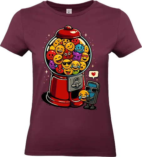 Kaugummi-Emojis - aesthetic, awesome, candy, cute, emoji, emoji lover, emojis, emoticon, funny, funny tee, gumball, gumball machine, illustration, phone, popart, retro, social - Standard T-Shirt (Women)