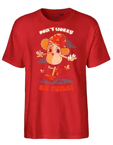 BE FUNGI - mushrooms, mushroom hippie, fantasy, retro, vintage, colorful, nature, fungi - Fairtrade T-Shirt