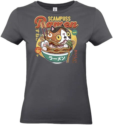 Scampuss Ramen - nioh, nioh 2, nioh 3, samurai, scampuss, sudama, japan, onryoki, ninja, fantasy, video game, gaming, gamer, rpg, cat - Standard T-Shirt (Women)