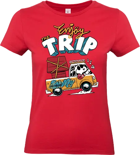 summer trip  - snooze, nap time, supranatural, fantasy, dog, cartoon, 80s, enjoy, happy, trip, adventure, outdoor, camping, hiking, nature, beach - Standard T-Shirt (Women)