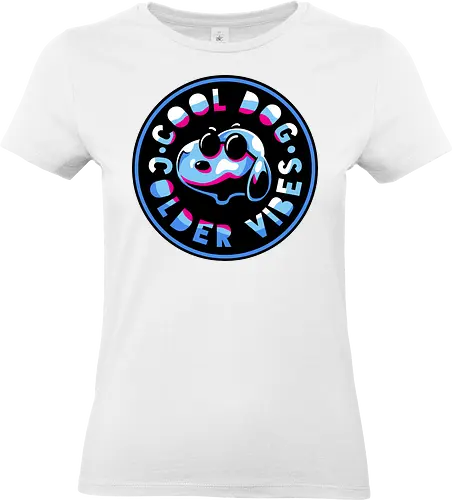 millenium dog emblem  - dog, cartoon, 80s, chrome, millenium, logo, mascot, embrodry, snooze, nap time, supranatural, fantasy - Standard T-Shirt (Women)