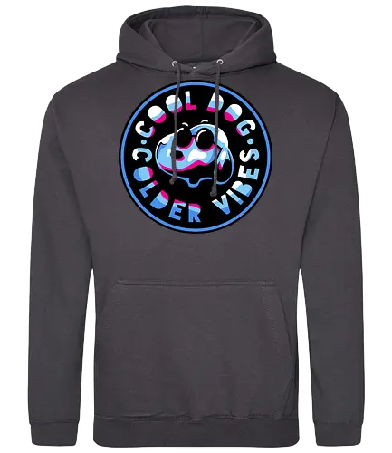 millenium dog emblem  - dog, cartoon, 80s, chrome, millenium, logo, mascot, embrodry, snooze, nap time, supranatural, fantasy - Standard Hoodie