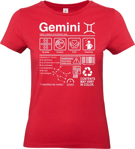 Gemini Label - zodiac sign aquarius aquarius birthday aquarius woman aquarius zodiac sign astrology birthday constellation funnytee horoscope retro stars tarot vintage zodiac - Standard T-Shirt (Women)