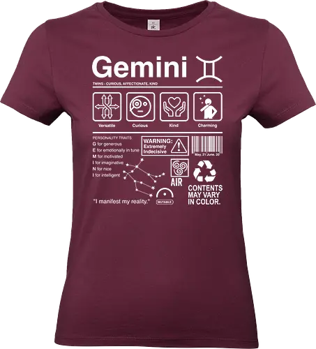 Gemini Label - zodiac sign aquarius aquarius birthday aquarius woman aquarius zodiac sign astrology birthday constellation funnytee horoscope retro stars tarot vintage zodiac - Standard T-Shirt (Women)