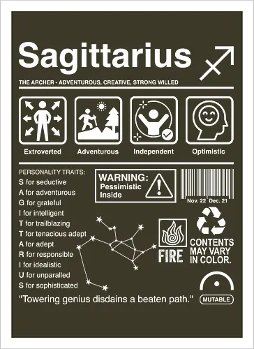 Sagittarius Label