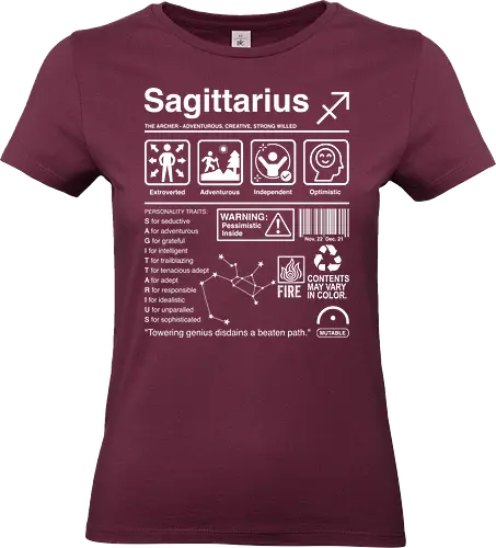 Sagittarius Label - zodiac sign aquarius aquarius birthday aquarius woman aquarius zodiac sign astrology birthday constellation funnytee horoscope retro stars tarot vintage zodiac - Standard T-Shirt (Women)