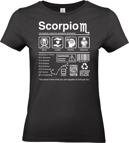 Scorpio Label - zodiac sign aquarius aquarius birthday aquarius woman aquarius zodiac sign astrology birthday constellation funnytee horoscope retro stars tarot vintage zodiac - Standard T-Shirt (Women)