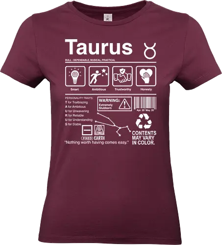 Taurus Label - zodiac sign aquarius aquarius birthday aquarius woman aquarius zodiac sign astrology birthday constellation funnytee horoscope retro stars tarot vintage zodiac - Standard T-Shirt (Women)