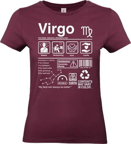Virgo Label - zodiac sign aquarius aquarius birthday aquarius woman aquarius zodiac sign astrology birthday constellation funnytee horoscope retro stars tarot vintage zodiac - Standard T-Shirt (Women)