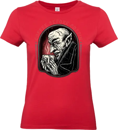 Coffee before Coffin - Movie, horror, vampire, coffee, caffeine, funny, humor, coffee lover - Standard T-Shirt (Women)