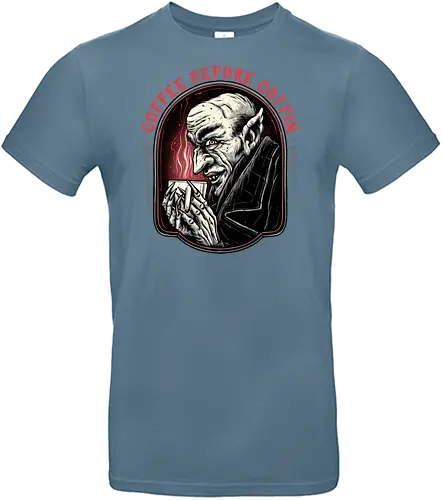 Coffee before Coffin - Movie, horror, vampire, coffee, caffeine, funny, humor, coffee lover - Standard T-Shirt