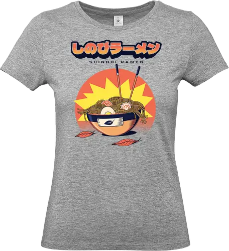 Shinobi Ramen - japan, manga, ninja, noodles, otaku, ramen, retro, shinobi, anime, chopsticks, comics, food, geek, shuriken, loves anime - Standard T-Shirt (Women)