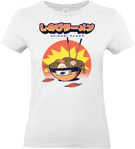 Shinobi Ramen - japan, manga, ninja, noodles, otaku, ramen, retro, shinobi, anime, chopsticks, comics, food, geek, shuriken, loves anime - Standard T-Shirt (Women)