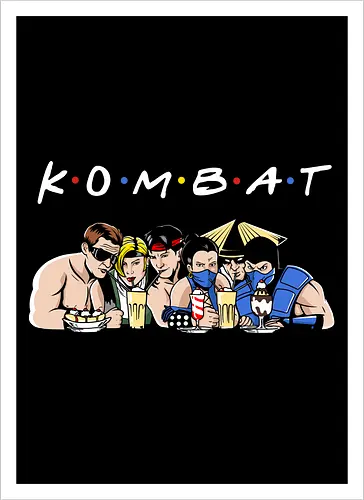 Kombat friends - mortal, kombat, game, retro, demonigote - Artprint