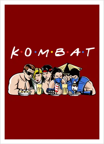 Kombat friends - mortal, kombat, game, retro, demonigote - Artprint