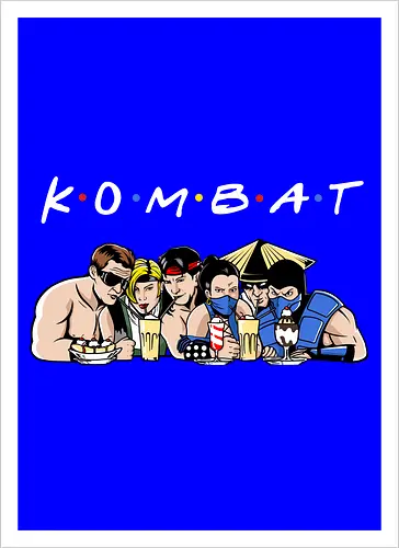 Kombat friends - mortal, kombat, game, retro, demonigote - Artprint