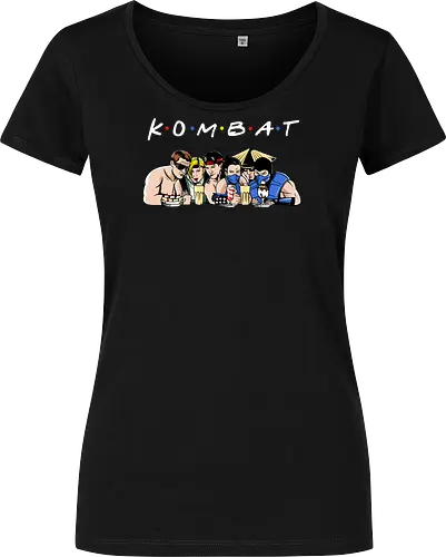 Kombat friends - mortal, kombat, game, retro, demonigote - Women T-Shirt
