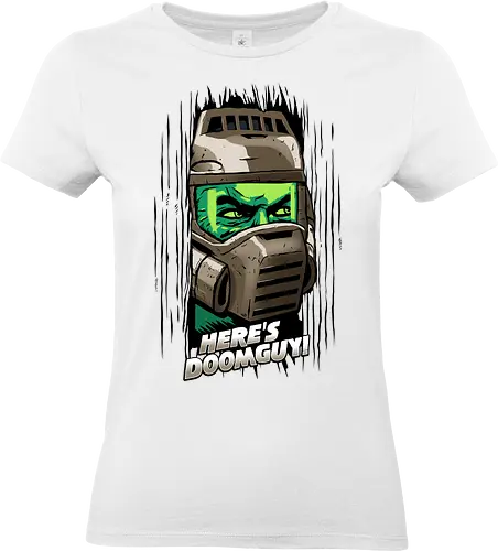 Here's dumguy - cacodemon, demon, doom, marine, mars, alien, rock, metal - Standard T-Shirt (Women)