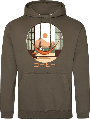 Relaxing Sloth in Desert Sunset