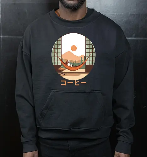 Relaxing Sloth in Desert Sunset