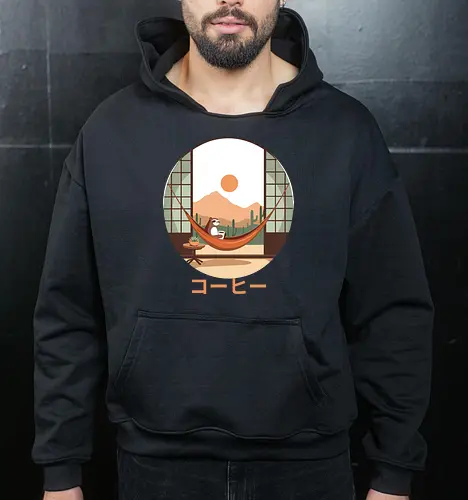 Relaxing Sloth in Desert Sunset