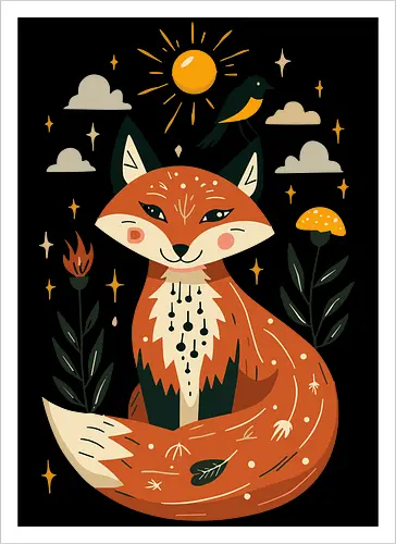 Whimsical Fox Under the Sun
