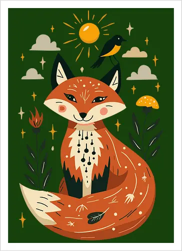 Whimsical Fox Under the Sun