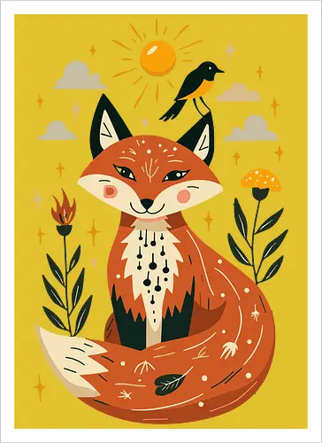 Whimsical Fox Under the Sun