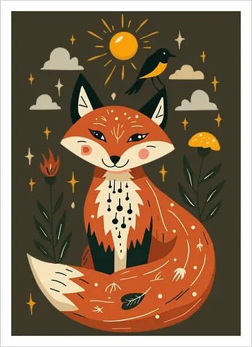 Whimsical Fox Under the Sun