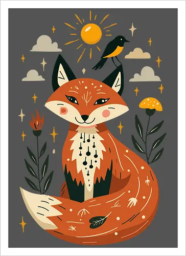 Whimsical Fox Under the Sun
