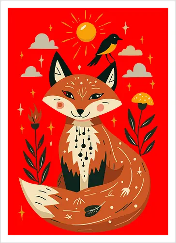 Whimsical Fox Under the Sun