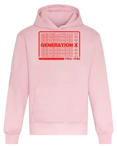 Generation X - Gen x, generation x, gen xers, 1965, 1980, 80s, Forgotten Generation, mid 60s, years, list, typography, millennial - Heavyweight Hoodie